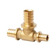 Тройник 20х16х20 переходной, аксиальный, латунь