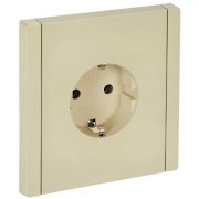 FORTE&PIANO Розетка 1-местная с заземлением без защитных шторок винтовое крепление 16А FP416 ваниль IEK