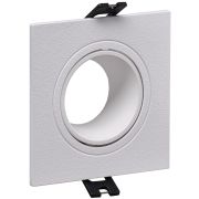 Светильник 4101 встраиваемый декоративный под лампу MR16 квадрат пластиковый белый