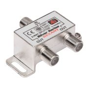 Делитель ТВ x 2 под F разъем 5-1000МГц Silver (3 F-разъема в комплекте)