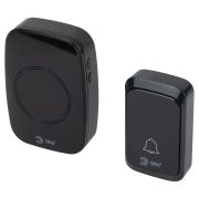 Звонок дверной беспроводной на батарейках 38 мелодий 180м IP20 с регулятором громкости и световой индикацией черный 3АА/А23 C88