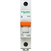 Выключатель автоматический однополюсный 63А С ВА63 4.5кА