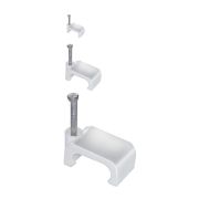 Скоба 6мм плоская пластиковая (100шт)