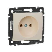 Розетка 1-местная без заземления без защитных шторок 16А слоновая кость VALENA
