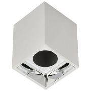 Светильник декоративный 4112 накладной потолочный под лампу GU10 белый/хром пластик