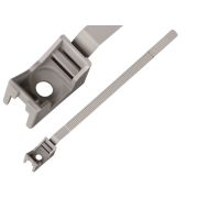 Ремешок-опора для труб и кабеля PRNT 16-32 серый, с шурупом и дюбелем (30шт)