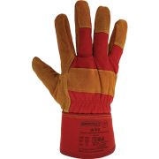 Перчатки спилковые комбинированные с усиленным наладонником  на флисовой подкладке ArmProtect SK320. р.10