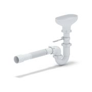 Сифон для мойки АНИ 1 1/2'X40 прямоточный с разрывом струи с гибкой трубой 40х40/50