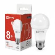 Лампа светодиодная LED-A60-VC 8Вт 230В Е27 4000К 760Лм IN HOME