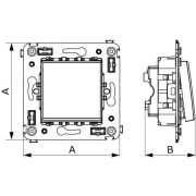 Avanti Выключатель одноклавишный, в стену, Ванильная дымка