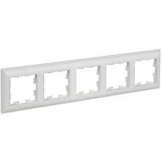 BRITE Рамка 5-местная РУ-5-БрАБ арктический белый/белый IEK