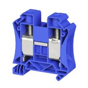 Клемма проходная, винтовой зажим, 2 точки подключения, 35 кв.мм, синяя