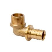 Угольник 16х3/4'НР переходной с наружной резьбой, аксиальный, латунь