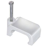 Скоба 8мм плоская пластиковая (100шт)