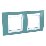 UNICA-Хамелеон Рамка 2 поста синий/белый