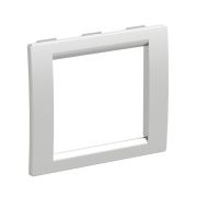 Рамка универсальная 2 модуля серая металлик