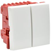 Выключатель двухклавишный на 2 модуля ВК1-22-00-П