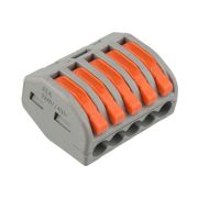 Клемма универсальная СМК 222-415, 5-проводная серая 0,08-2,5 4 мм2, 40 шт