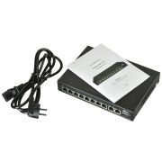 Коммутатор неуправляемый 10 портов  RJ45 11 100 Мб/с PoE 120Вт