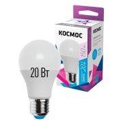 Лампа светодиодная LED 20Вт 220В Е27 D60х118 6500К холодный A60