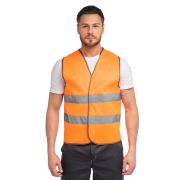 Жилет сигнальный арт. J02 цв. оранжевый флуоресцентный р. 2XL 112-116/170-188