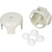 Распределительная коробка 78мм, пластик, цвет Слоновая кость (4 кабельных ввода в комплекте)