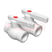 Кран шаровой 40 полипропиленовый PPR белый