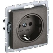 BRITE Розетка с заземлением без защитных шторок 16А РС11-1-0-БрТБ темная бронза