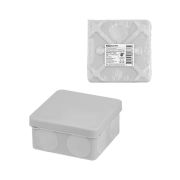 Распаячная коробка двухкомпонентная ОП 80х80х40 мм IP66 8 вх. серая инд. штрихкод TDM