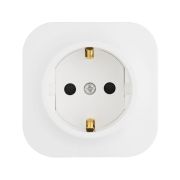 Розетка 1-местная для открытой установки с заземлением без защитных шторок 16А белый QUTEO