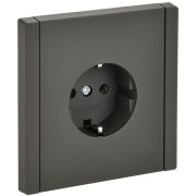 FORTE&PIANO Розетка 1-местная с заземлением без защитных шторок безвинтовое крепление 16А FP314 серый IEK