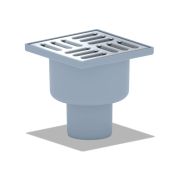 Трап вертикальный выпуск 50 нержавеющая решетка 10х10см