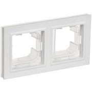 BRITE Рамка 2-местная IP44 РУ-2-БрАБ-44 арктический белый IEK