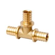 Тройник 16 равносторонний, аксиальный, латунь