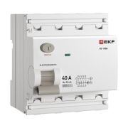 Выключатель дифференциального тока (ВД) четырехполюсный 4P 40А 30mA (AC) эл-мех ВД-100N E1046M4030 PROXIMA EKF