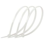 Стяжка кабельная нейлоновая (хомут) 2.5 х 100 мм белая 100 шт/уп Simple NO-224-186