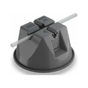 Держатель проволоки D8-10 мм на плоской кровле, с морозостойким бетоном, полиамид/полиэтилен черный