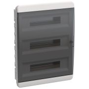 Корпус пластиковый встраиваемый на 54 модуля ЩРВ-П-54 IP41 TEKFOR черная прозрачная дверь