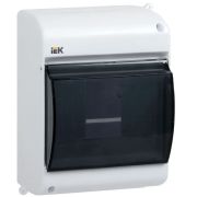 Щит распределительный навесной ЩРн-П-4 IP30 пластиковый белый прозрачная дверь КМПн 2/4