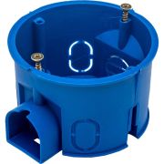 Подрозетник с кабель-каналом для сплошных стен 68х45, IP 30, синий