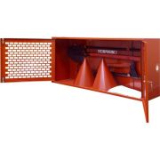 Щит пожарный закрытый ПРЕСТИЖ комплект (полотнище 2х1,5м., вес 0,8 кг., лом, багор, топор, лопата, 2ведра)