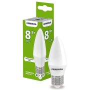 Лампа светодиодная C35 свеча 8Вт 230В 4000К E27 GENERICA
