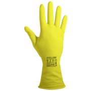Перчатки химостойкие латексные с внутренним хлопковым напылением, толщина 0,35 мм,  желтые ArmProtect LX500,  р.M (8)