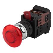 Кнопка AEAL22 Грибокс фиксацией красный d22м 240В 1з+1р