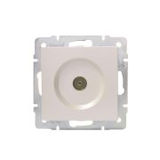 Розетка телевизионная оконечная TV 1-м СП Vesna механизм жемчуж./бел. перламутр LEZARD 742-3088-130