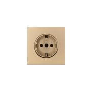 Розетка 1-мест. с/з ПБТ СП ZIMA IP20 10А безвинт. зажим зол. LEZARD 704-3688-122BQC