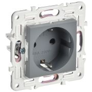 SKANDY Розетка с заземлением с защитными шторками 16А SK-R04Gr серый IEK