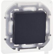 Выключатель 1-клавишный проходной 10АХ IP44 безвинтовое крепление антрацит INSPIRIA