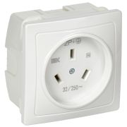 Розетка разборная для плиты с заземлением скрытой установки 32А белая Рпл11-К IEK