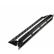 Патч-панель 19'. 24 порта RJ-45. UTP. Cat.5e. 1U